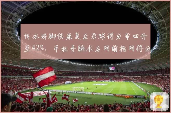 何冰娇脚伤康复后杀球得分率回升至42%，辛杜手腕术后网前抢网得分率仅48%形成对比